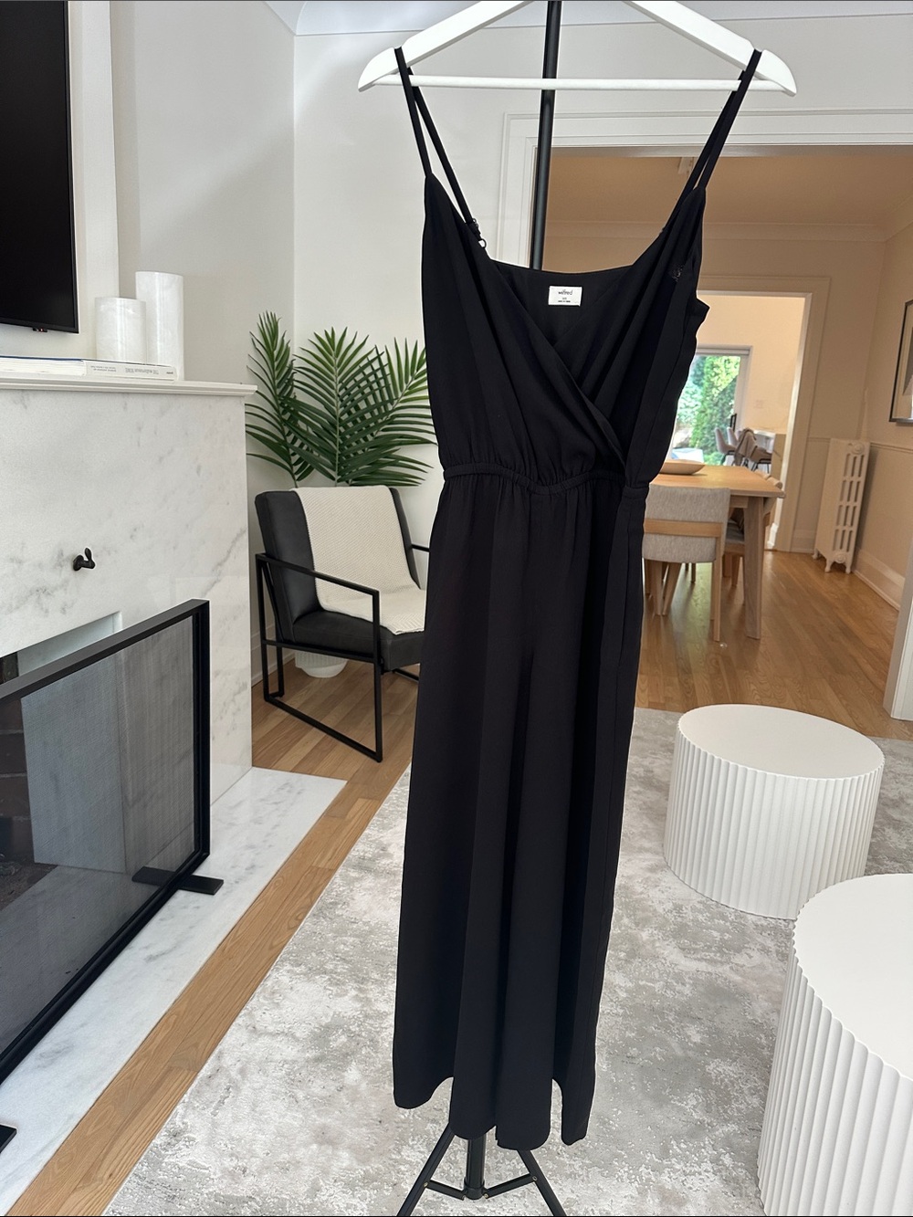 Wilfred Black Sleeveless Wrap Jumpsuit